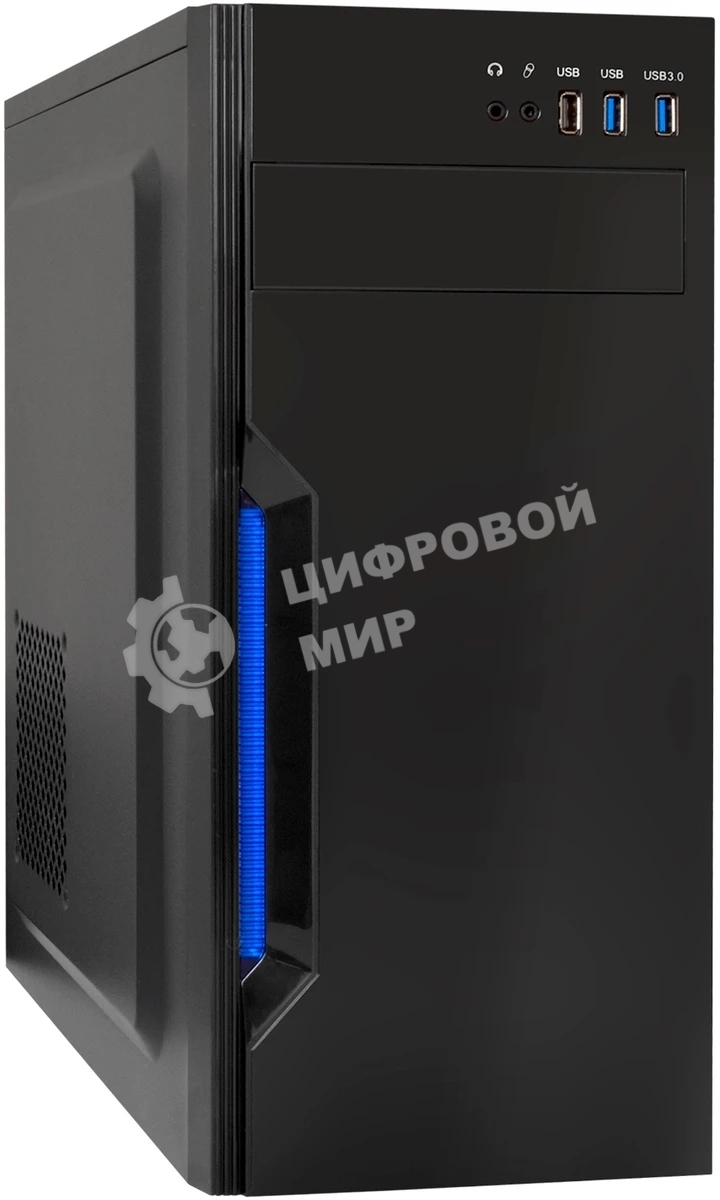 Компьютерный корпус Miditower ExeGate XP-333U-UNS350 (ATX, БП UNS350 с вент. 12см, 1хUSB/2хUSB 3.0, аудио, черный)
