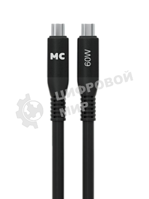 Дата-кабель MORE CHOICE (4620202554543) K83aa 2м USB 3.0A PD 60W для Type-C Type-C- 2м, черный