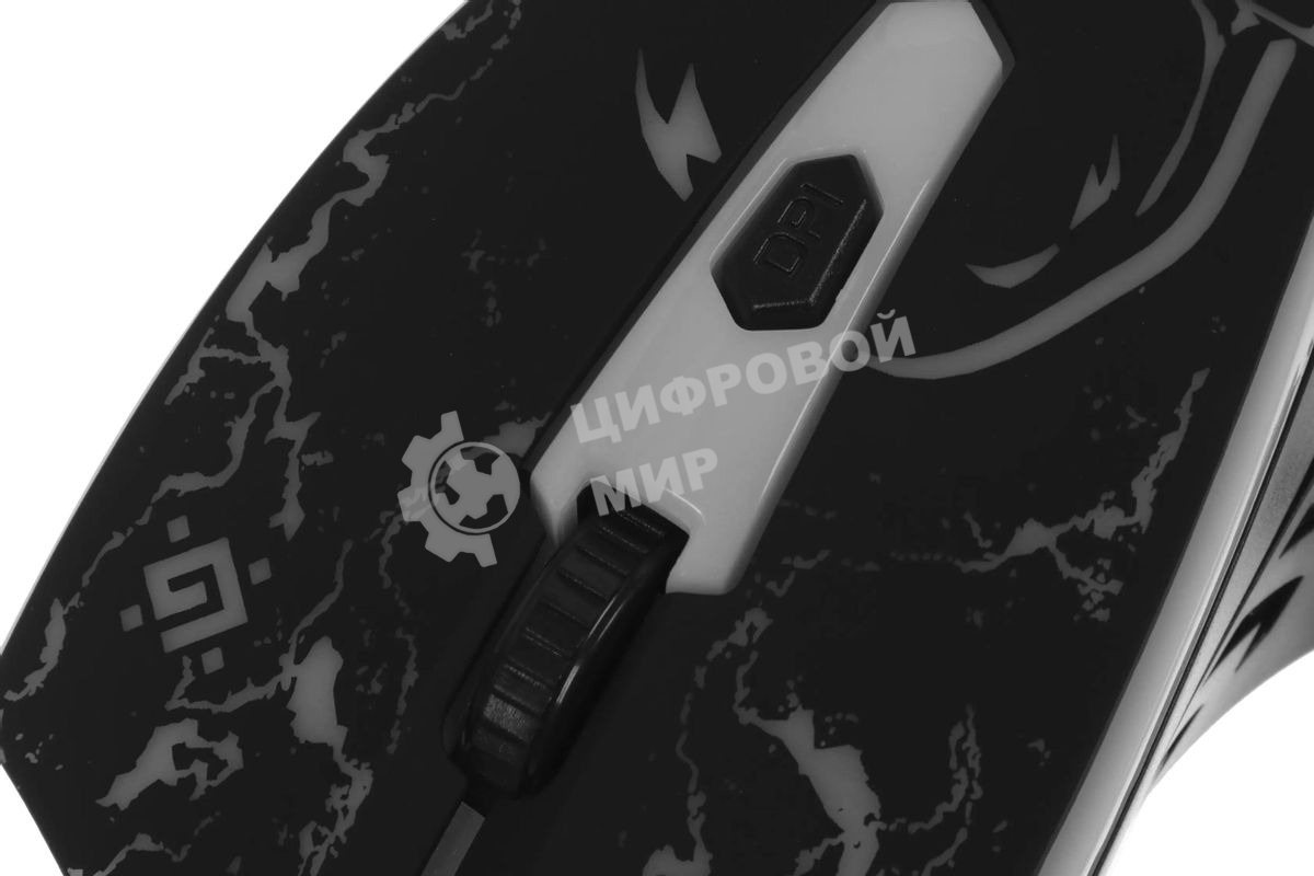 Мышь проводная Defender Overmatch GM-069 черный, 2400 dpi, USB, кнопки - 4
