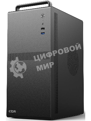 Компьютерный корпус CBR mATX Minitower V205, без БП, 1хUSB 3.0, 1хUSB 2.0, HD Audio+Mic, ручка, каркас металл 1.8мм, Black PCC-MATX-V205-WPSU