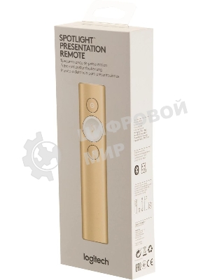 Презентер беспроводной Logitech Spotlight золотистый, радиоканал, USB, кнопки - 3