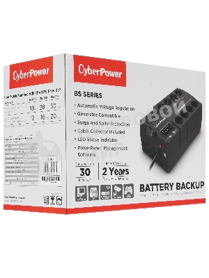 Источник бесперебойного питания CyberPower BS850E NEW/850 ВА/480 Вт/8 х CEE 7 (евророзетка)