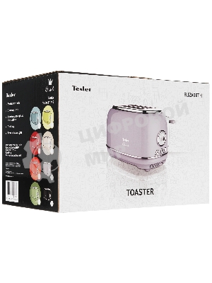 Тостер Tesler TT-245 серый, 815 Вт, 2 слота