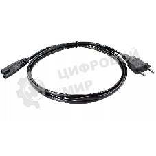 Кабель Premier 5-180 IEC C7 (2-pin) Евровилка 1.8м (5-180(0.5) 1.8) черный (Bulk)