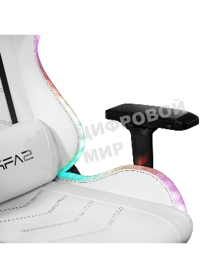 Кресло KFA2 Gaming Chair 01 RGB SE белый, экокожа, RGB-подсветка, подголовник