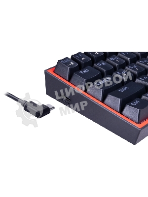 Клавиатура Redragon Fizz проводная, USB Type-A, чёрный/красный