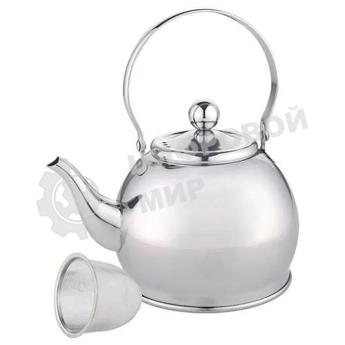 Чайник для плиты WEBBER BE-0597 из нерж.стали с ФИЛЬТРОМ из нерж. стали 1л,(24)