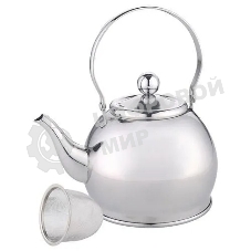 Чайник для плиты WEBBER BE-0597 из нерж.стали с ФИЛЬТРОМ из нерж. стали 1л,(24)