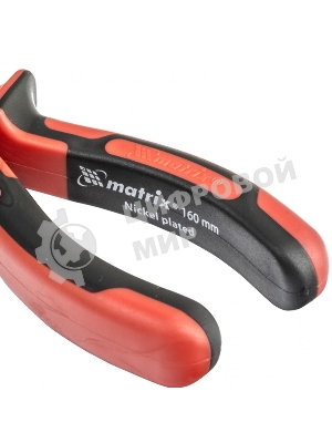 Круглогубцы Matrix 17355 NICKEL 160 мм, никелированные, двухкомпонентные рукоятки