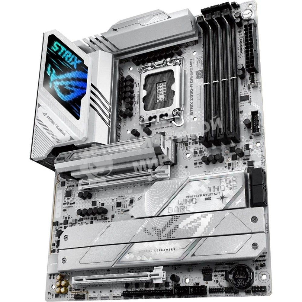 Материнская плата ASUS ROG STRIX Z890-A GAMING WIFI, LGA 1851, Intel Z890, 4xDDR5, 4xSATA, 5xM.2, 1xPCIe 4.0 x16, 1xPCIe 5.0 x16, 1xHDMI, 1xDP, 1x 2.5Gb LAN, 2xUSB-A 3.2 Gen 1, 5xUSB-A 3.2 Gen 2, 1xUSB-C 3.2 Gen 2, 2xThunderbolt 4, 2x3.5 мм, 7.1, ATX