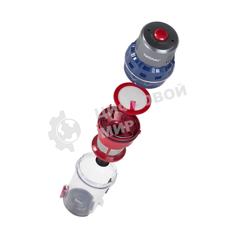 Пылесос вертикальный Zelmer STICK ZSVC925F KAR синий/серый, питание от аккумулятора, 380 Вт, уборка сухая, пылесборник 0.8 л, работа от АКБ max 35 мин.