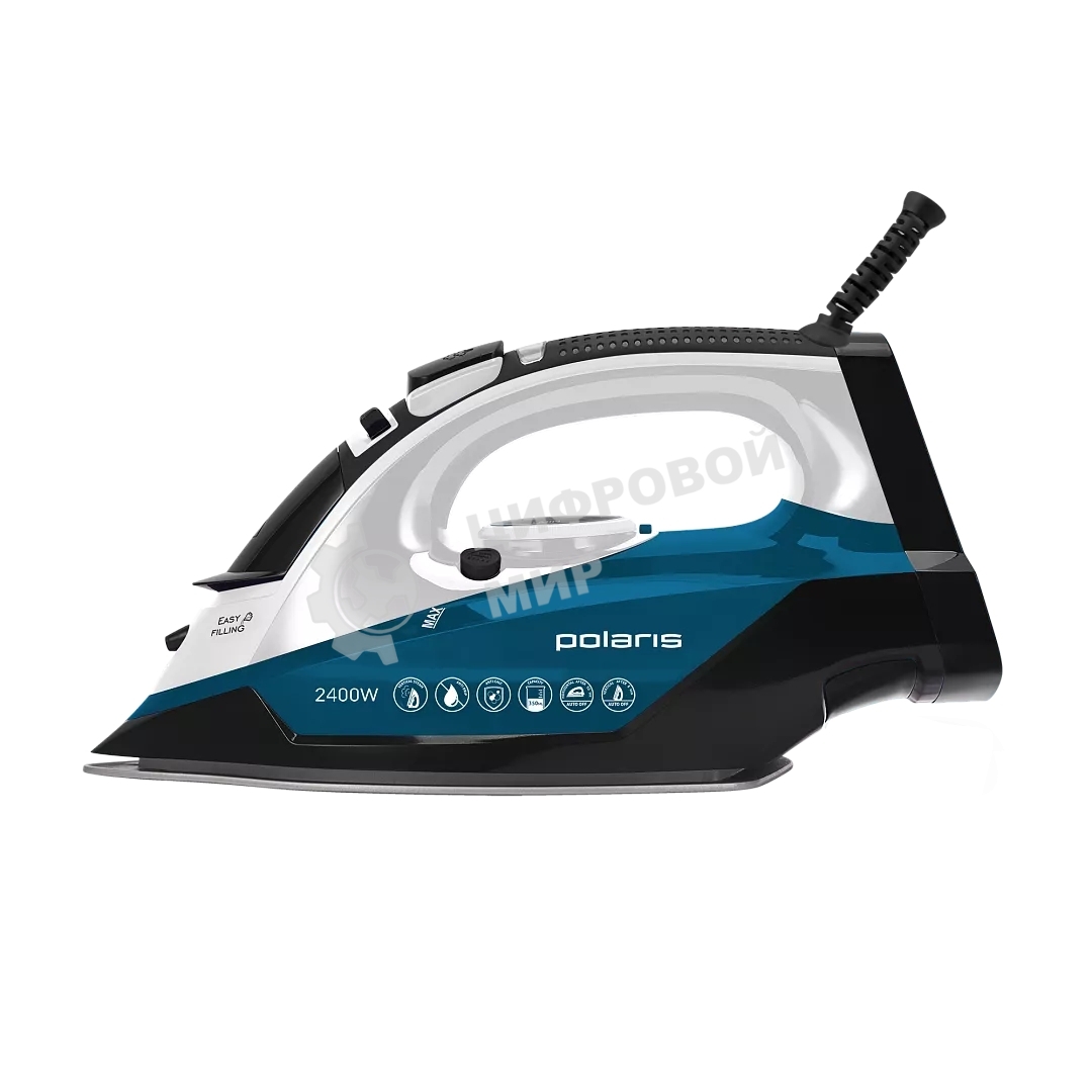 Утюг Polaris PIR 2420AK с отпар., Белый/Бирюзовый