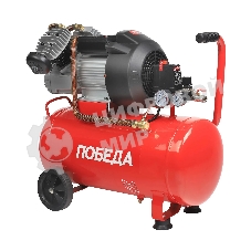 Компрессор поршневой масляный Победа КМ 50-400, 400 л/мин, 8 бар, 2200 Вт, 50 л, быстросъемный 1/4