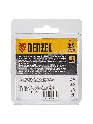 Набор бит торсионных Denzel PH1x25 мм, лазерная обработка шлица, сталь S2, 10 шт.