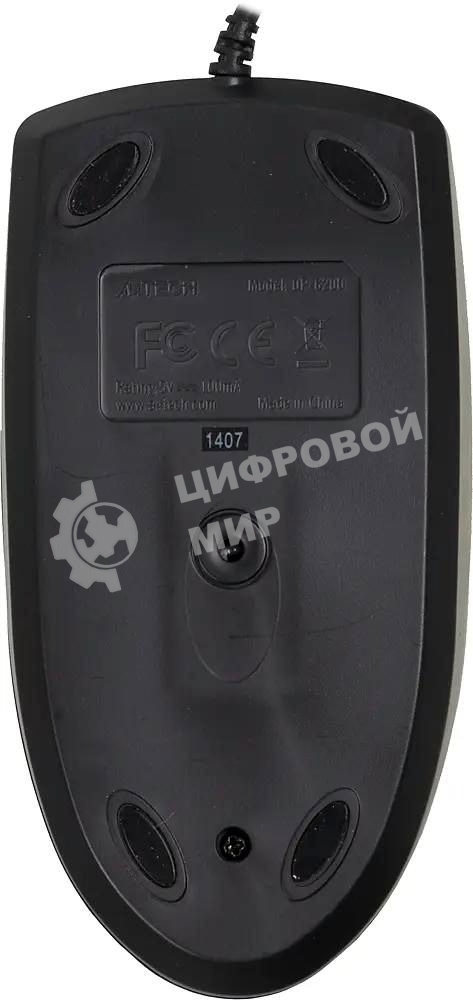 Мышь проводная A4Tech OP-620D черный, 1000 dpi, USB, кнопки - 4
