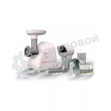 Мясорубка электрическая Белвар КЭМ-П2У 302-11 белый, 1500 Вт, 1.8 кг/мин, реверс, насадки - 6