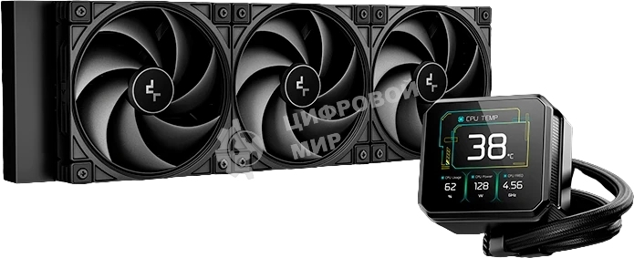Система водяного охлаждения Deepcool Spartacus 360 ARGB Soc-AM5/AM4/1200/1700/1851 черный 4-pin 32.23dB Al LCD 2073gr Ret (R-SPT360-BKDSMP-G-1)