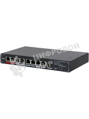 Коммутатор Dahua DH-SMG1009XP, 8×2.5 Гбит/с RJ45 + 1×10 Гбит/с SFP+, неуправляемый