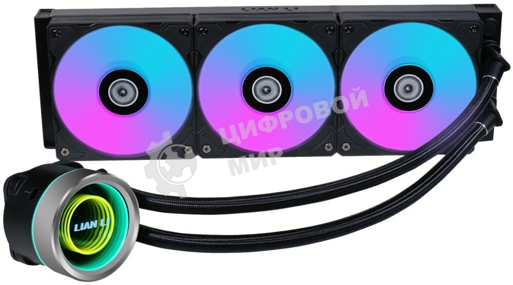 Система жидкостного охлаждения для процессора LIAN LI Galahad II Trinity 360мм G89.GA2T36B.00 черный 120мм алюминий+медь 2450rpm 30db 3-pin
