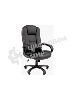 Кресло Chairman 600 черный, экокожа, 120 кг