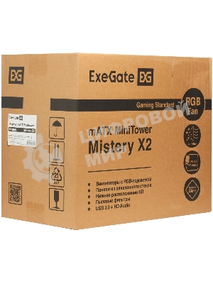 Компьютерный корпус Minitower ExeGate Mistery X2-NPX600