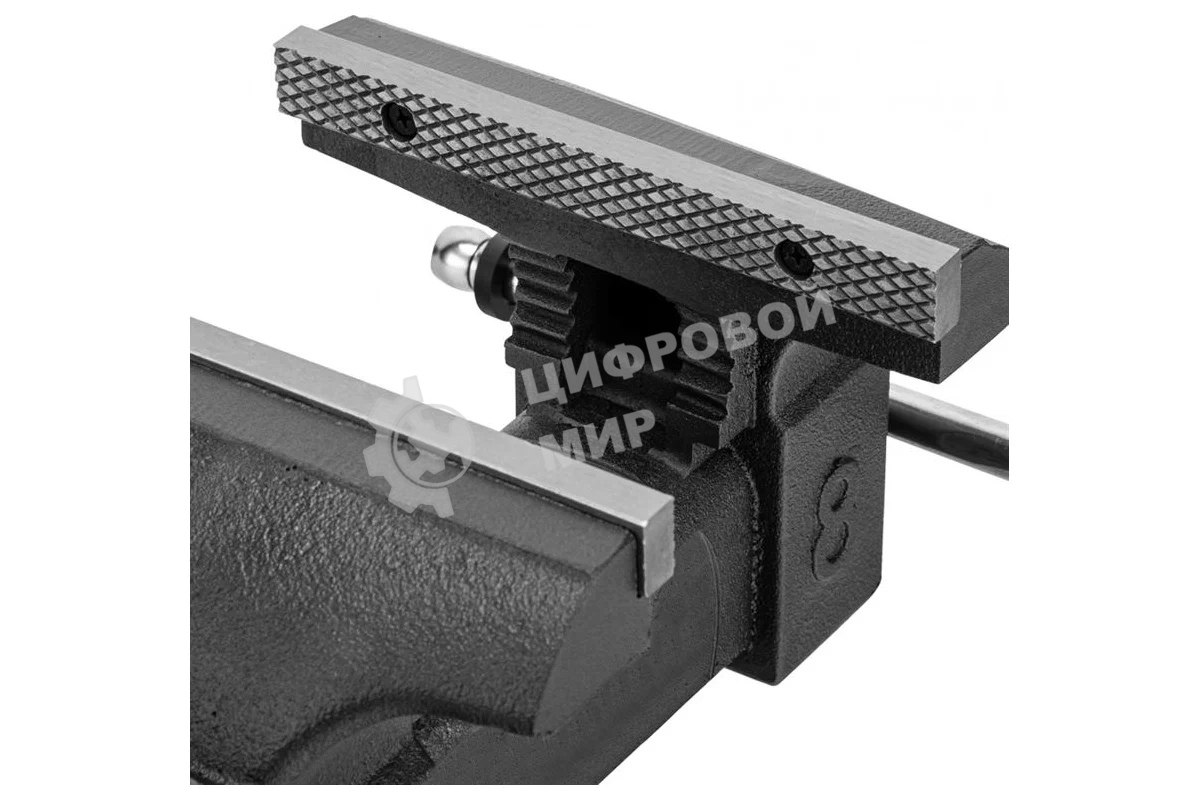 Тиски слесарные Denzel BVH-200, 200 мм, поворотные, стальная направляющая, с наковальней