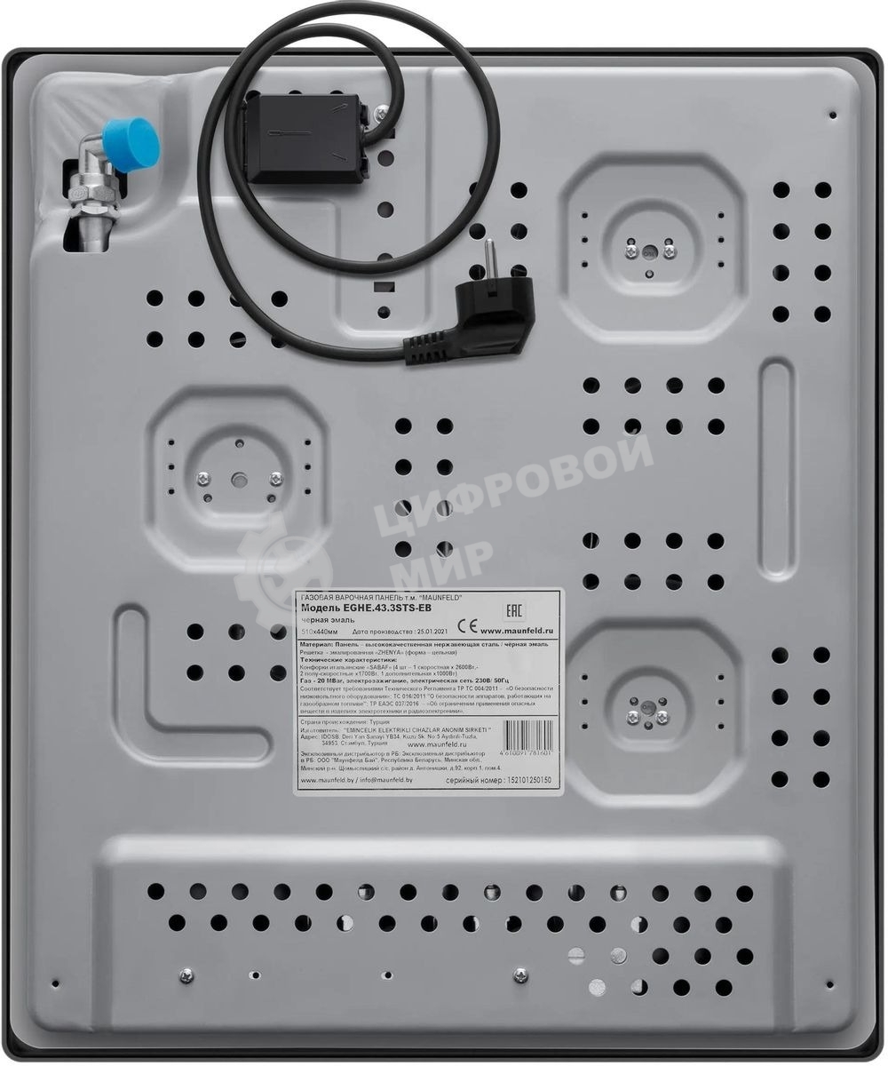 Газовая варочная панель Maunfeld EGHE.43.3STS-EB