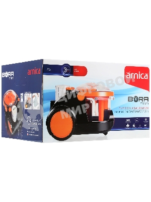 Пылесос Arnica Bora 3000 оранжевый/черный, 350/2400 Вт, уборка сухая/сбор жидкостей, пылесборник контейнер 1.2 л