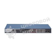 Коммутатор iFLOW F-SW-EM418POE-VM, 16×100 Мбит/с PoE + 2×1 Гбит/с Комбо (RJ45/SFP), настраиваемый
