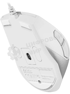 Мышь проводная A4Tech Fstyler FM45S Air белый/серебристый, 2400 dpi, USB, кнопки - 7