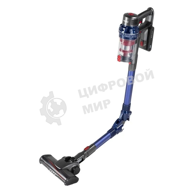 Пылесос вертикальный Zelmer STICK ZSVC925F KAR синий/серый, питание от аккумулятора, 380 Вт, уборка сухая, пылесборник 0.8 л, работа от АКБ max 35 мин.