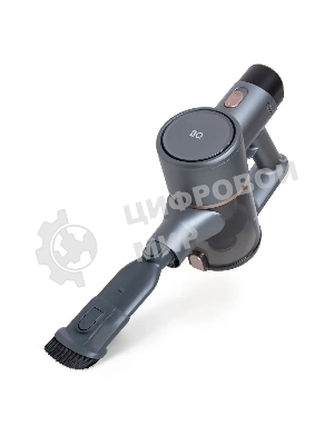 Пылесос вертикальный BQ VCA1004W серый, питание от аккумулятора, 50 Вт, уборка сухая/влажная, пылесборник 0.6 л, работа от АКБ max 35 мин.