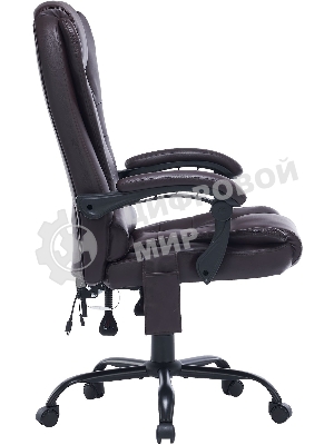 Кресло Cactus CS-CHR-OC03M-BR темно-коричневый, экокожа, подголовник