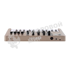 Клавиатура MIDI 231508 Arturia MiniLAB 3 Champagne 25 клавиш, 8 энкодеров, 8 RGb пэдов, 8 фейдеров, дисплей, сенсорные регуляторы Pitch/Modulation, MIDI-выход, 1/4
