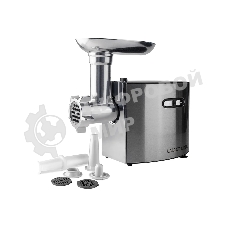 Мясорубка электрическая Galaxy Line GL 2400 серый, 1200 Вт, 1.3 кг/мин, реверс, защита от перегрузки, металлический лоток, насадки - 5