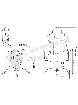Кресло Knight Thunder 5X черный, экокожа, 120 кг, механизм качания