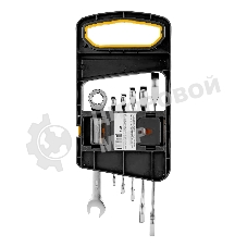 Набор ключей комбинированных трещоточных Denzel 6-17 мм, 6 шт., CrV, матовый хром