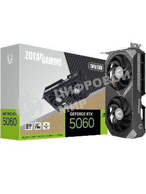 Видеокарта Zotac PCI-E 5.0 RTX 5060 TWIN EDGE NVIDIA GeForce RTX 5060 8Gb 128bit GDDR7 2497/28000 HDMIx1 DPx3 HDCP Ret