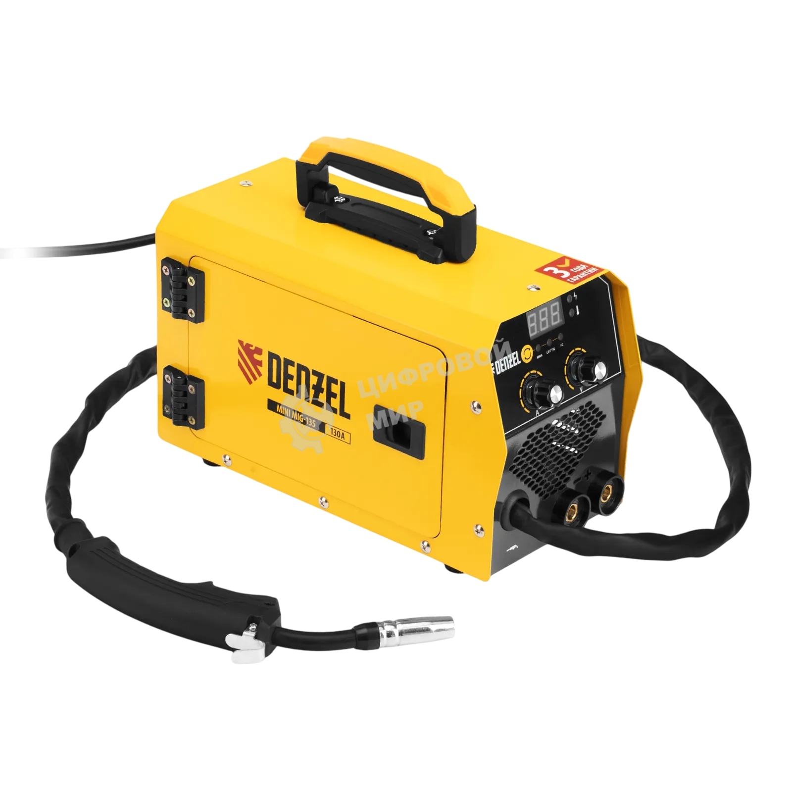 Аппарат инверторный полуавтоматической сварки Denzel Mini MIG-135, 130 А, ПВ 60%