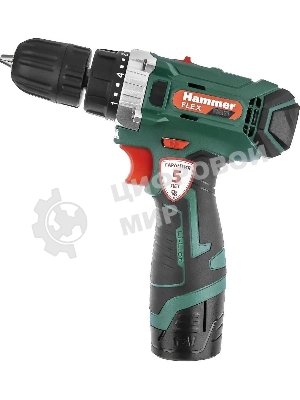 Дрель-шуруповерт Haммer ACD12CS, 12 В, 1,5 Ач, 26 Нм, щеточный