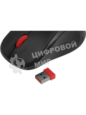 Мышь беспроводная Defender Bit MB-205 черный, 1200 dpi, радиоканал, USB, кнопки - 3