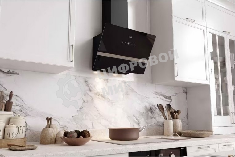 Вытяжка наклонная Elikor Rise BK 60 черный, 60 см, 750 куб. м/ч, 56 дБ