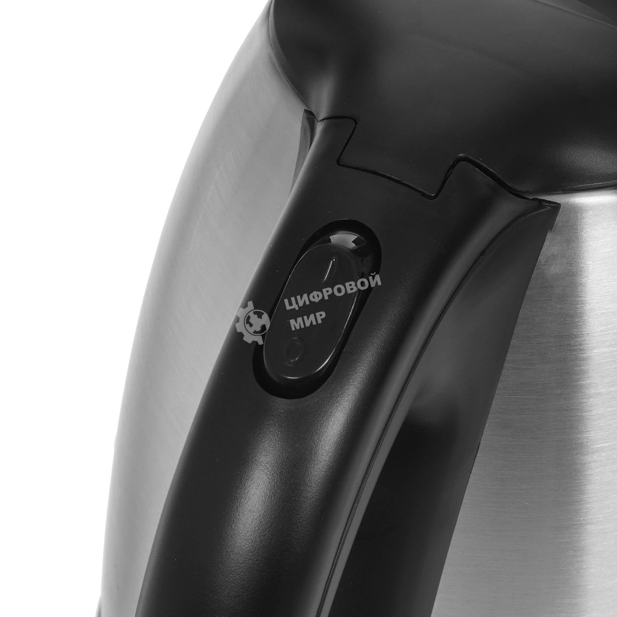 Чайник электрический Hyundai HYK-S1030 1.7 л, 2200 Вт, серебристый матовый/черный (корпус: металл)