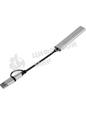 USB-концентратор Digma DHUB-4USB-AC-2.0, USB-C + USB-A, USB 2.0 4 портов, USB