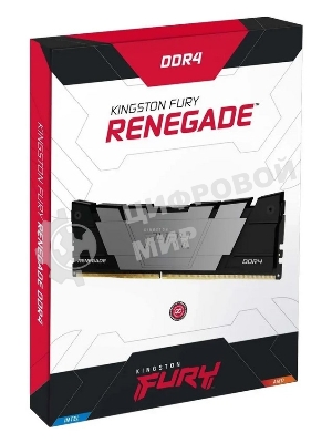 Оперативная память Kingston Fury Renegade, DDR4, 128GB (4x32GB), 3200MHz, CL16, DIMM, радиатор, черный