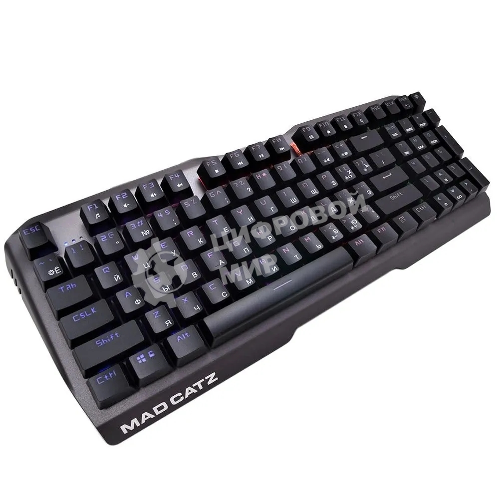 Клавиатура проводная игровая Mad Catz S.T.R.I.K.E. 13 US БЕЗ РУССКОЙ РАСКЛАДКИ черная (CHERRY MX RED Switch, 96 кл., RGB подсветка, USB)
