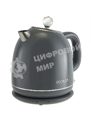 Чайник электрический Delta LUX DE-1018 (1,7 л. металл/пластик) серый