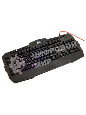 Комплект клавиатура+мышь Qumo Wartime проводной, USB, 3200 DPI, чёрный