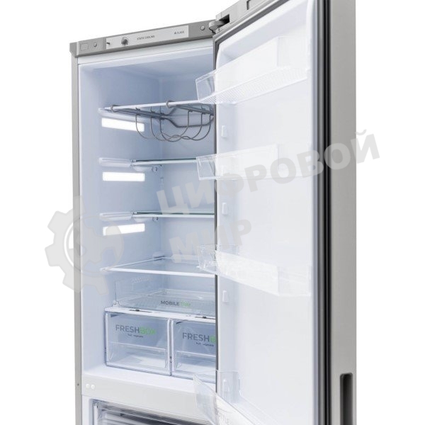 Холодильник Бирюса М6132 металлик двухкамерный 245/85л морозилка снизу, автоматическое