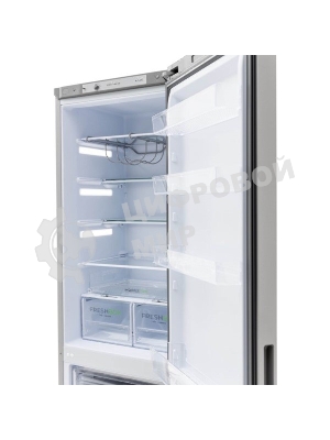 Холодильник Бирюса М6132 металлик двухкамерный 245/85л морозилка снизу, автоматическое